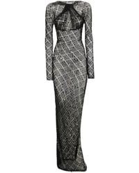 Coperni - Sequins Crocheted Hollowed-Out Extra-Long Dress - Lyst