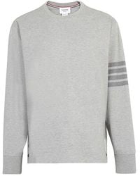 Thom Browne - 4-Bar Stripe Crewneck Sweatshirt - Lyst