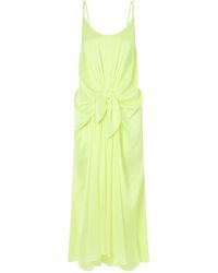 JW Anderson - Knot-Detail Crinkle-Silk Maxi Dress - Lyst