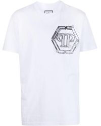 Philipp Plein - T-Shirt With Round Neck And Short Sleeves - Lyst