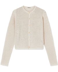 AURALEE - Silk And Cotton-Blend Cardigan - Lyst