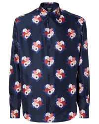 Fendi - Floral Print Long-Sleeve Shirt - Lyst