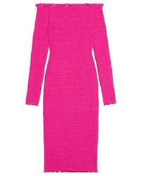 Balenciaga - Smocked Mini Dress - Lyst