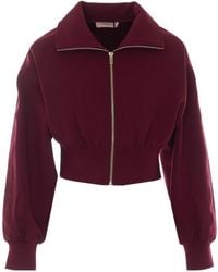 Twinset - Cropped Zip-Up Sweatshirt - Lyst