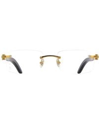 Cartier - Rimless Rectangular Frame Glasses - Lyst