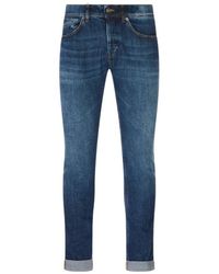Dondup - Logo-Plaque Whiskered Skinny Jeans - Lyst
