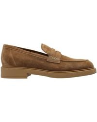 Gianvito Rossi - Harris Round-Toe Loafers - Lyst