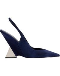 The Attico - Cheope 105 Suede Slingback High-Heeled Sandals - Lyst
