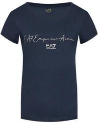 EA7 - Logo Short-Sleeved T-Shirt - Lyst