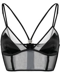 Dolce & Gabbana - Dg Plaque Top Bra - Lyst