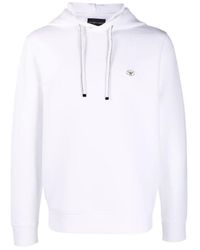 Emporio Armani - Logo Patch Drawstring Hoodie - Lyst