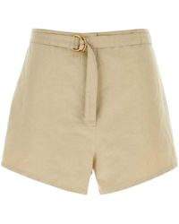 Prada - Elasticated Waistband Belted Shorts - Lyst