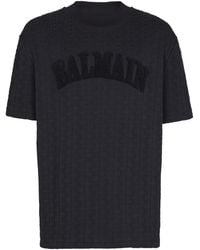 Balmain - Terry Monogram Crewneck T-Shirt - Lyst