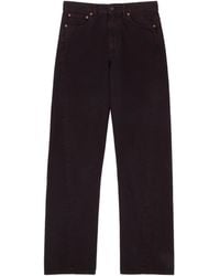 MM6 by Maison Margiela - Logo Patch Wide Leg Jeans - Lyst