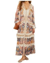 FARM Rio - Tiered Ruffled Maxi Dress - Lyst