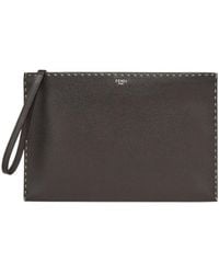 Fendi - Selleria Flat Medium Pouch - Lyst