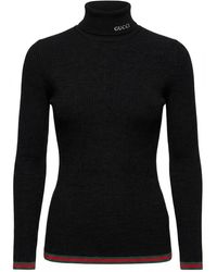 Gucci - Turtleneck Knitted Top - Lyst