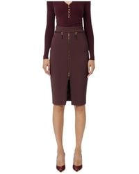 Elisabetta Franchi - Zip-Detailed Midi Skirt - Lyst