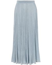 Zimmermann - Aster Ribbed Metallic Midi Skirt - Lyst