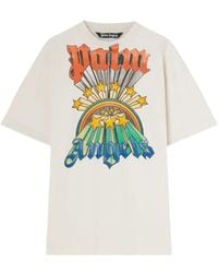 Palm Angels - Rainbow-graphic Crew-neck T-shirt - Lyst