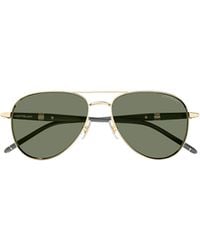 Montblanc - Eyewear Pilot Frame Sunglasses - Lyst