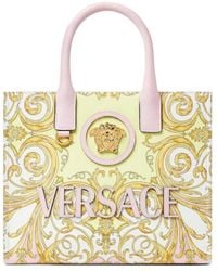 Versace - La Medusa Printed Small Tote Bag - Lyst