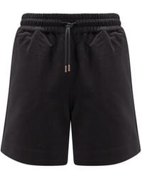 Moncler - Cotton Track Shorts - Lyst