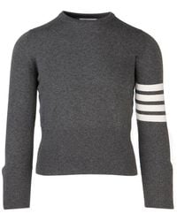 Thom Browne - 4-Bar Crewneck Jumper - Lyst