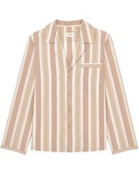 Saint Laurent - Striped Button-Up Pajama Top - Lyst