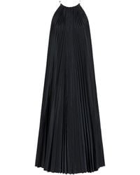 Max Mara - Sleeveless Plisse-Pleated Taffeta Dress - Lyst
