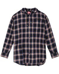 DIESEL - S-Dewny-Hood-Ajfi Hooded Checked Shirt - Lyst