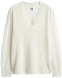 TOTEME - Totme V-Neck Knitted Jumper - Lyst
