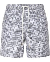Eleventy - Geometric Print Swim Shorts - Lyst