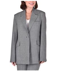 Nanushka - Puppytooth Oversized Blazer - Lyst