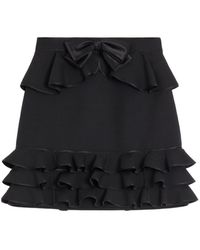 Valentino - Ruffled Mini Skirt - Lyst