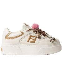 Fendi - Match Lace-Up Sneaker With 50Mm Heel Height - Lyst