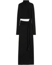 Max Mara - Spxscout Tie-Detail Maxi Dress - Lyst