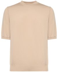 Eleventy - Short-Sleeved Crewneck Knitted Jumper - Lyst