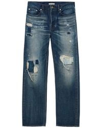 JW Anderson - Distressed-Effect Patchwork Jeans - Lyst