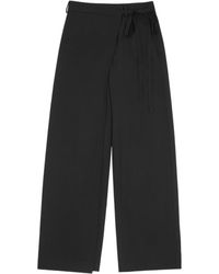 MM6 by Maison Margiela - Tie-Fastened Flared Trousers - Lyst
