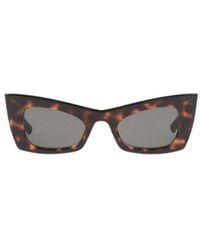 Saint Laurent - Leopardprint Cateye Sunglasses - Lyst