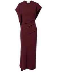 Victoria Beckham - Victoria Draped Cady Midi Dress - Lyst