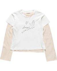 Acne Studios - Layered Graphic-Print T-Shirt - Lyst
