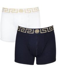 Versace - Two-Pack Greca-Waistband Boxers - Lyst