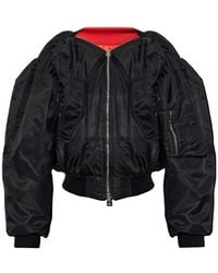 Givenchy - Off-The-Shoulder Cropped Bomber - Lyst