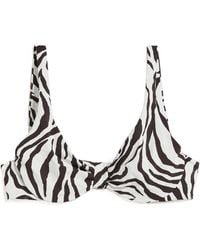 Max Mara - Patterned Nylon Underwire Bikini Top - Lyst