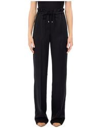 Liu Jo - Tie-Waist Wide-Leg Pants - Lyst