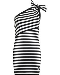 Patou - One-Shoulder Striped Mini Dress - Lyst