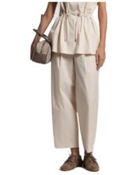 Peserico - Elasticated-Waist Straight Leg Trousers - Lyst