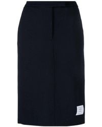 Thom Browne - Rwb Stripe-Detail Midi Skirt - Lyst